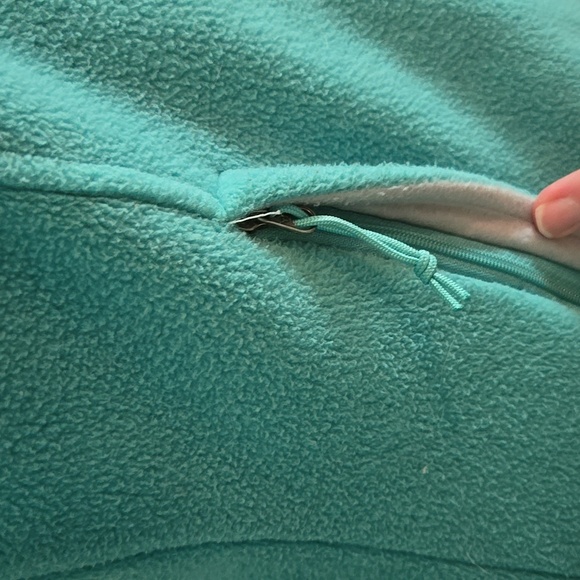 The North Face, turquoise fleece jacket - Picture 3 of 10